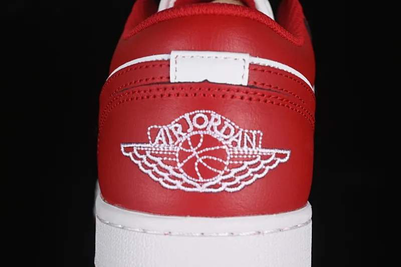 All categories Air Jordan Jordan series basketball shoes Air Jordan 1 Low Air Jordan 1 Low AJ1 Joe 1 white and red color low-top cultural and casual sneakers 553558-166
